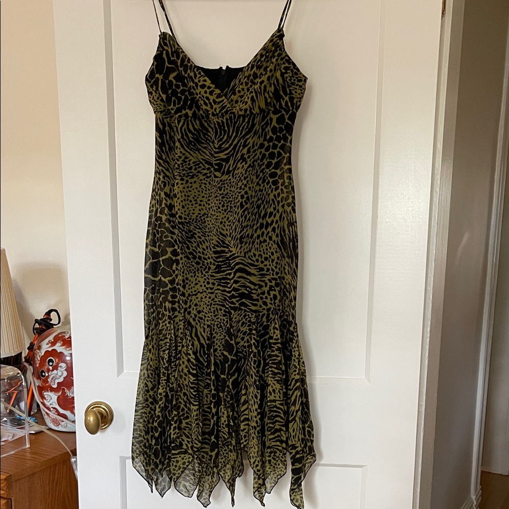 Vintage Betsey Johnson New York Silk leopard print dress